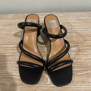 Dolce Vita Black Strappy Block Heel Sandals